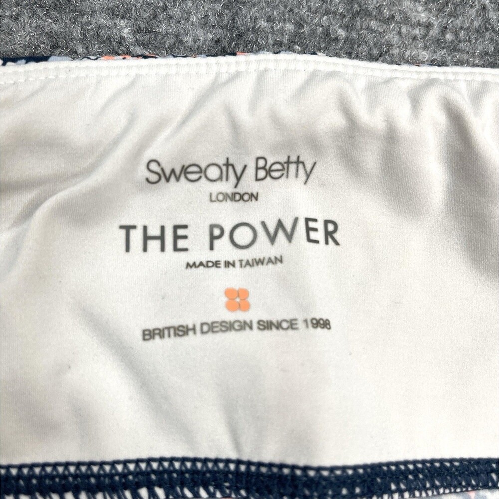 Sweaty Betty The Power Pocket 7/8 Leggings Womens XL Hexagon Blue Orange Dot - Picture 5 of 10